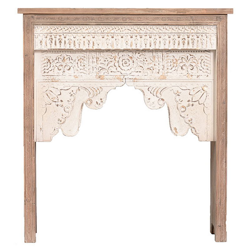 Консоль Indian Antique White Furniture Indra Console Бежевый Древесина в Воронеже | Loft Concept 