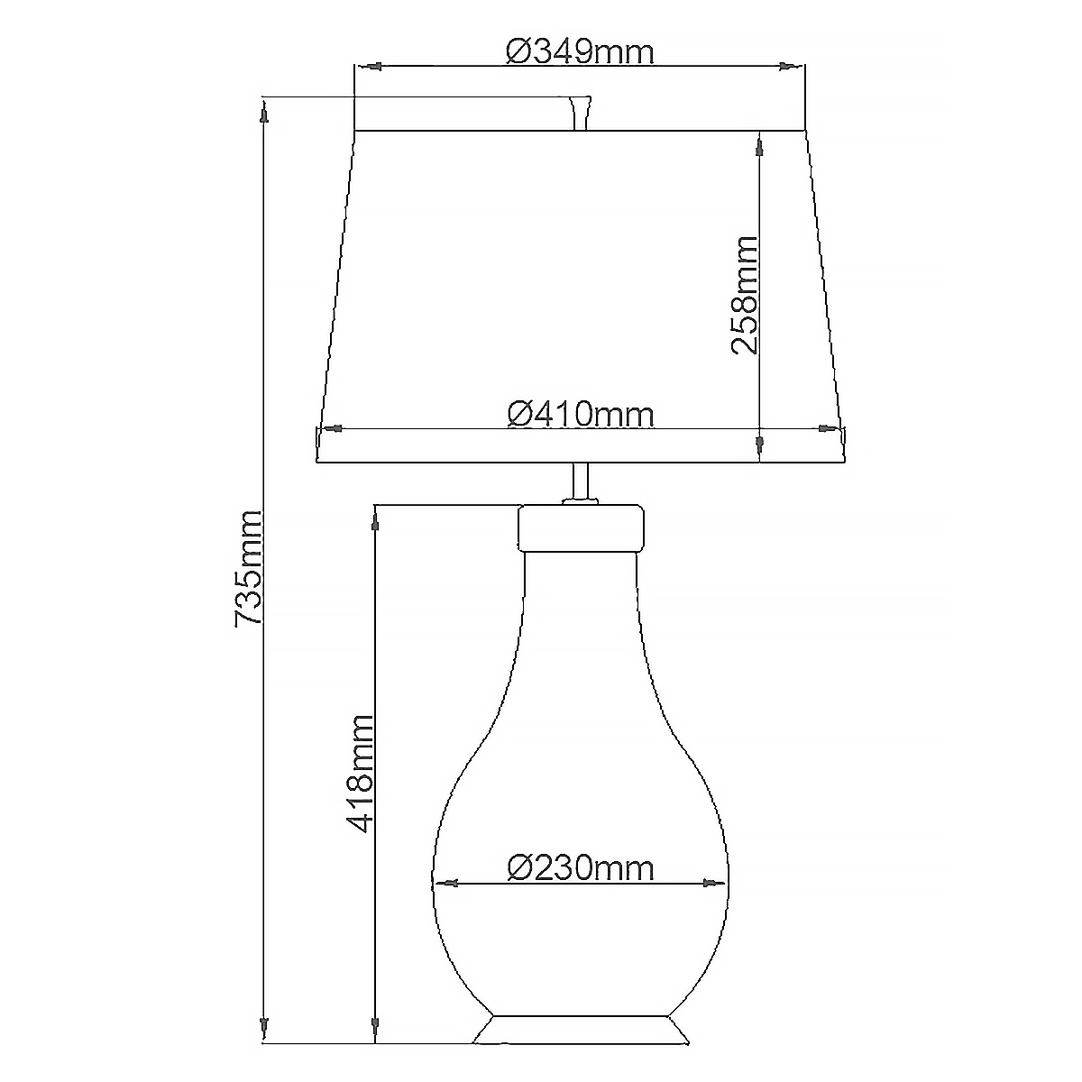 Настольная лампа с коническим дымчато-зелёным абажуром из искусственного шёлка Quintiesse в Воронеже