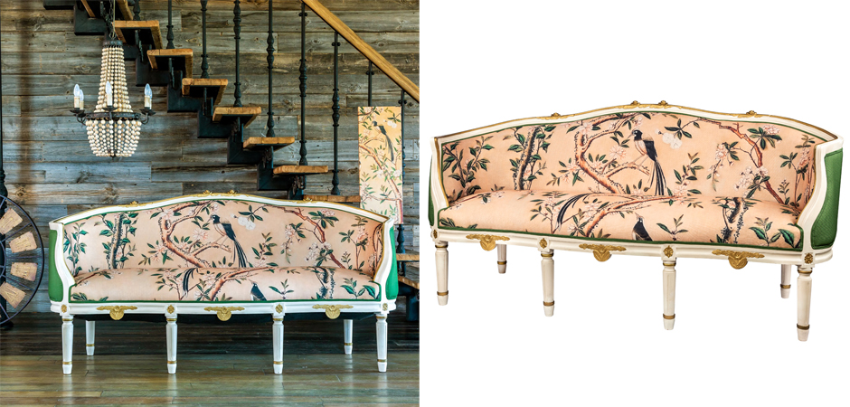 Диван Beige and Green Chinoiserie Sofa - Loft-Concept в Воронеже