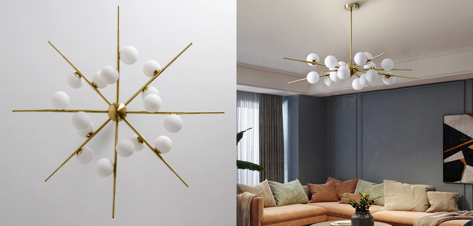 Люстра Cherry Bomb 16 balls Gold Люстра Cherry Bomb 16 balls Gold - Loft-Concept в Воронеже
