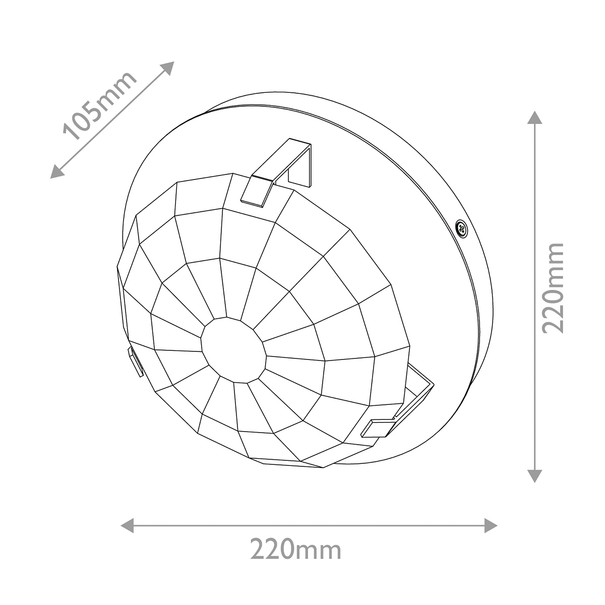 Бра округлой формы с многогранным стеклянным плафоном Hinkley в Воронеже