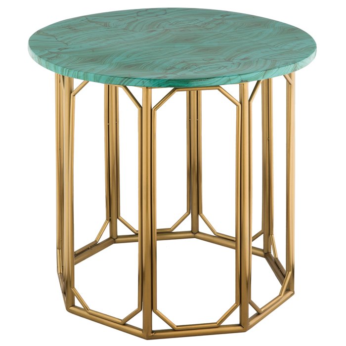 Malachite Modern Side Tables  Малахит (зеленый) Золотой в Воронеже | Loft Concept 