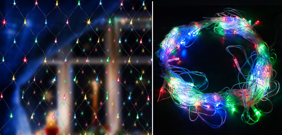 Гирлянда-Сетка Цветные светодиоды - Loft-Concept в Воронеже