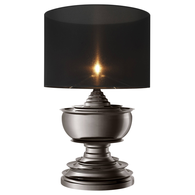 Настольная лампа Eichholtz Table Lamp Pagoda Black nickel Темный никель Черный в Воронеже | Loft Concept 