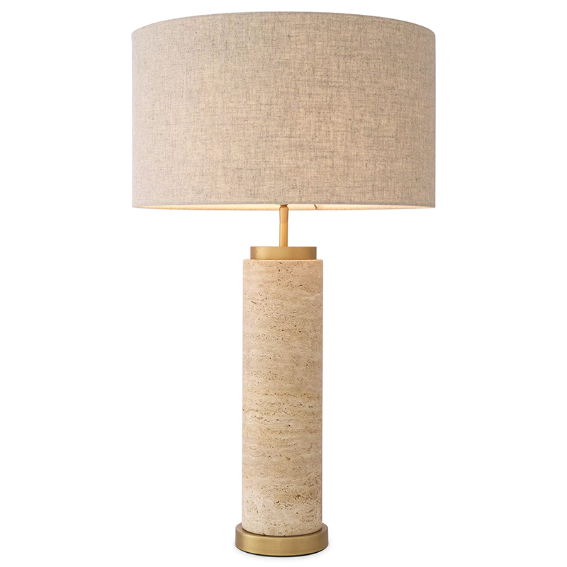Настольная лампа Eichholtz Table Lamp Lxry Бежевый Бежево-серый Латунь в Воронеже | Loft Concept 