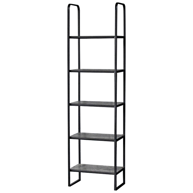 Стеллаж Ayman Graphite Industrial Metal Rust Rack Черный Дерево Серый в Воронеже | Loft Concept 