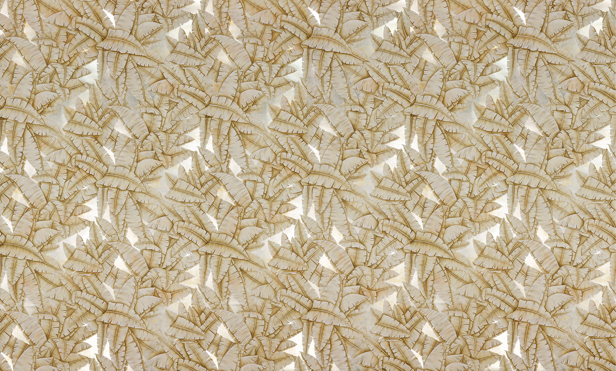 Обои ручная роспись Palms Sand on Tarnished Silver gilded paper with nickel pearlescent antiquing Обои ручная роспись Palms Sand on Tarnished Silver gilded paper with nickel pearlescent antiquing - постер Loft-Concept в Воронеже