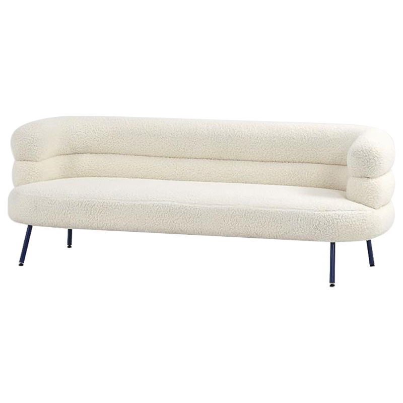 Диван Boyle White Boucle Sofa Белый Черный в Воронеже | Loft Concept 