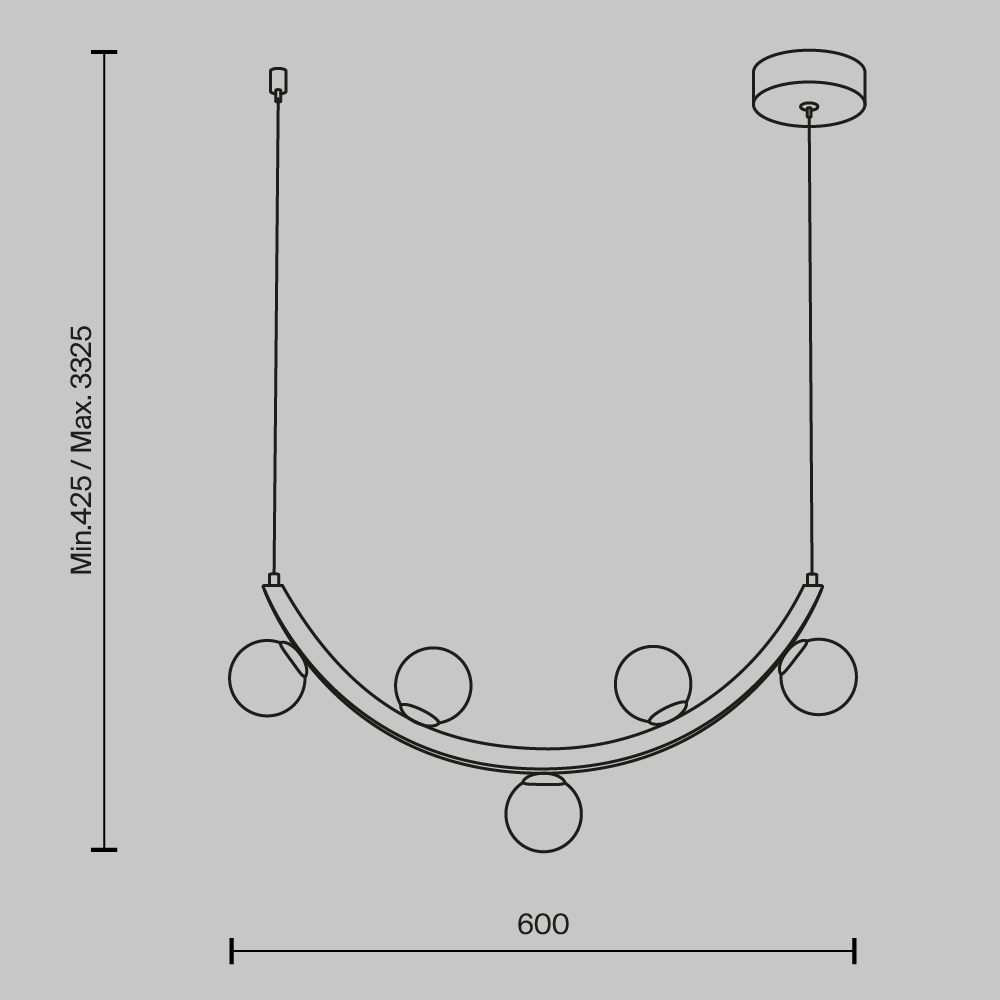Люстра подвесная Ambre 3000К 12Вт в Воронеже