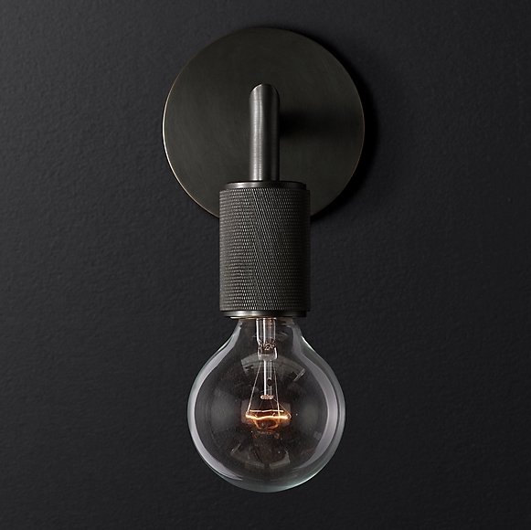 Бра RH Utilitaire Single Sconce Black Темная бронза в Воронеже | Loft Concept 