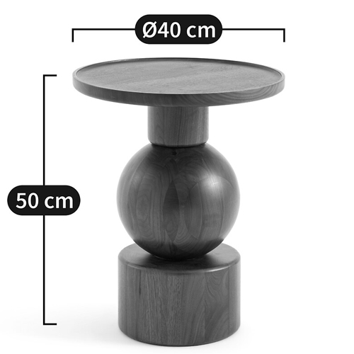 Приставной столик из массива Kobe Dark Wooden Side Table в Воронеже