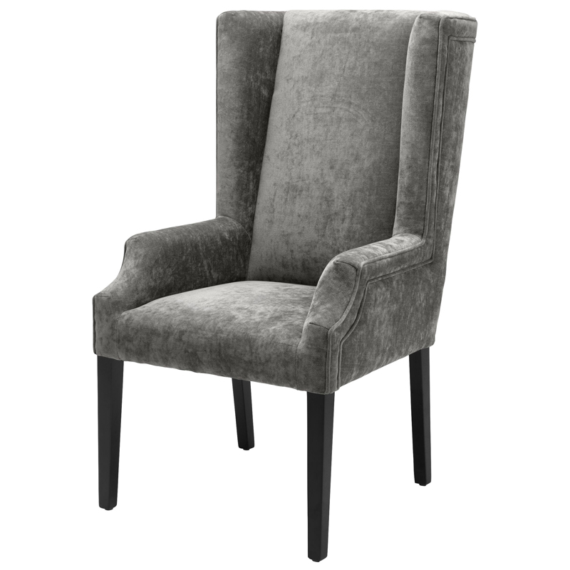 Стул Eichholtz Dining Chair Tempio grey Серый Черный в Воронеже | Loft Concept 