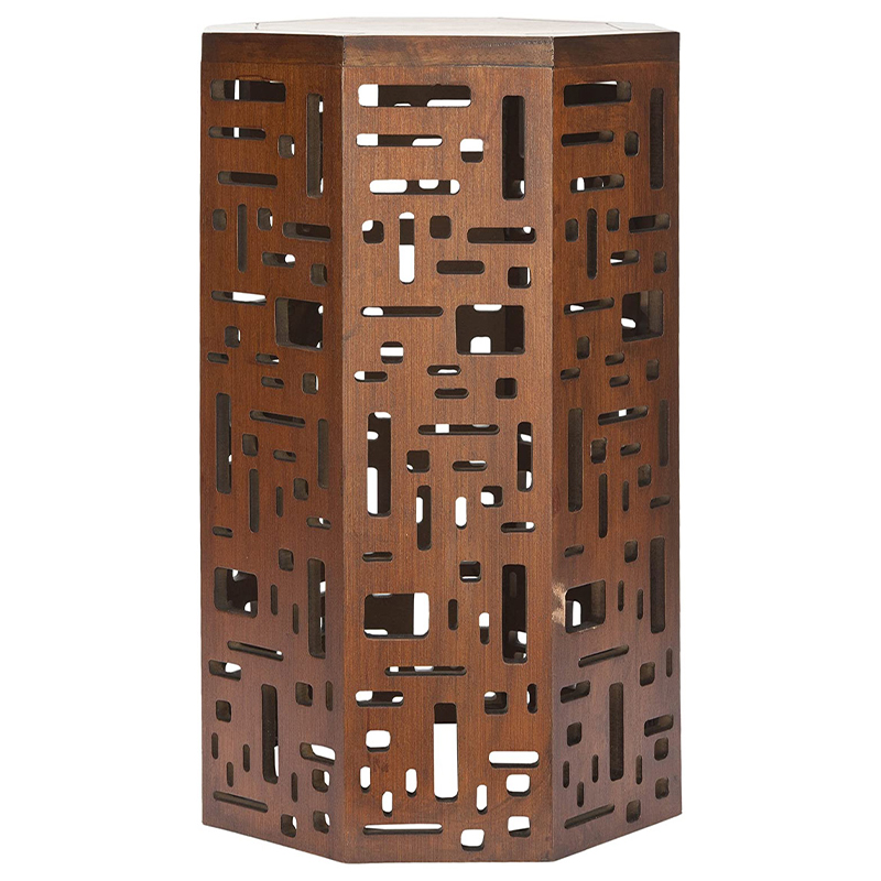 Приставной стол Theon Side Table Brown Коричневый Приставной стол Theon Side Table Brown Коричневый в Воронеже | Loft Concept