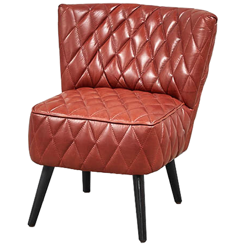 Кресло Rhombuses Upholstery Chair Малиновый (Crimson) Черный в Воронеже | Loft Concept 