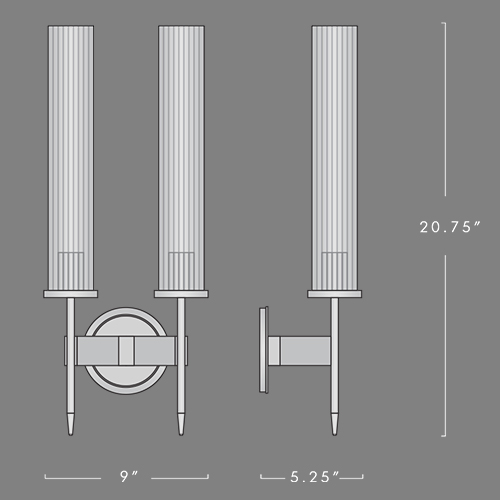 Бра Jonathan Browning ALOUETTE DOUBLE SCONCE в Воронеже