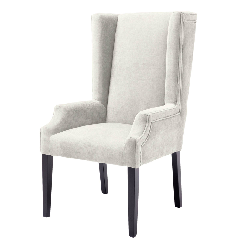 Стул Eichholtz Dining Chair Tempio sand Молочный Черный в Воронеже | Loft Concept 