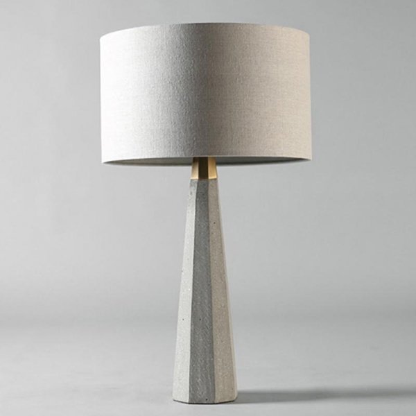 Настольная лампа Concrete Stone Table Lamp Tube Серый в Воронеже | Loft Concept 