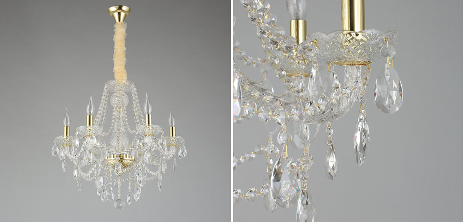 Хрустальная Люстра Tears Золотая  - Loft-Concept в Воронеже