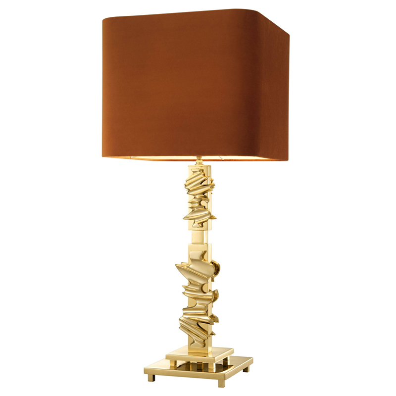 Настольная лампа Eichholtz Table Lamp Abruzzo brass Латунь Оранжевый в Воронеже | Loft Concept 