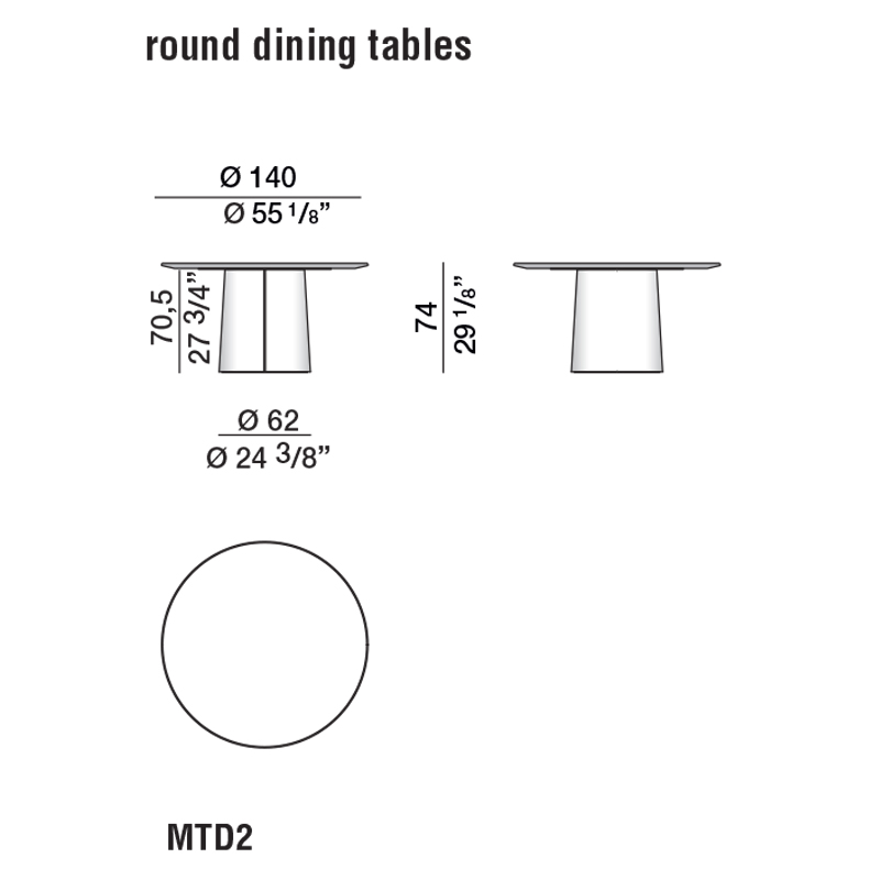 Дизайнерский круглый обеденный стол MATEO Dining Table в Воронеже