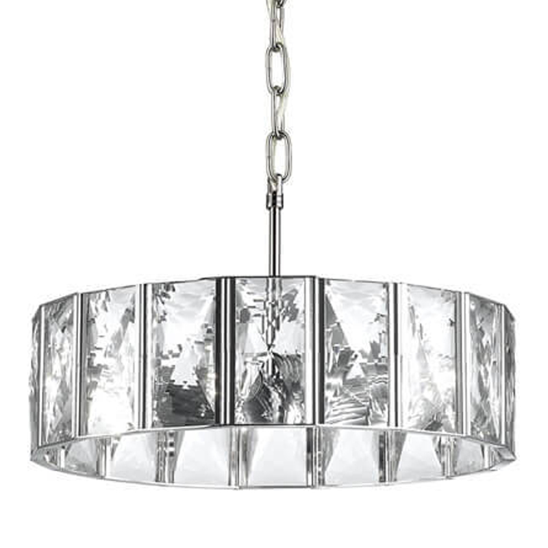 Люстра Tiers Crystal Light Chandelier Round Хром Прозрачный (Transparent) в Воронеже | Loft Concept 