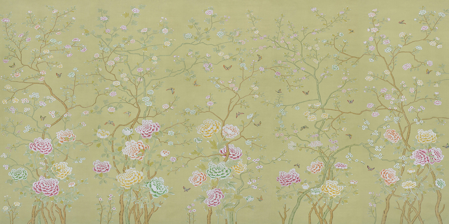 Обои ручная роспись Chelsea Pea Green - фото