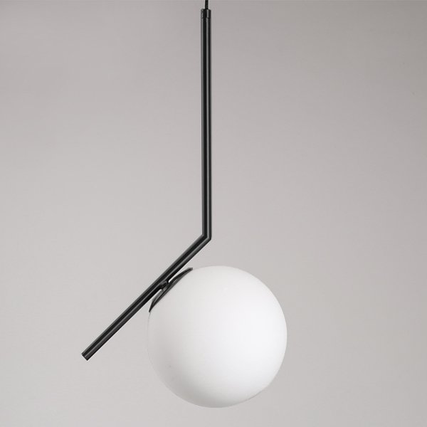 Светильник Flos IC Lighting Black Pendant Lamp Черный Белый в Воронеже | Loft Concept 