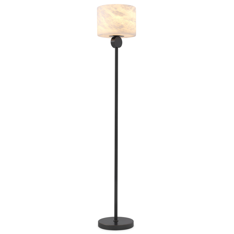 Торшер Eichholtz Floor Lamp Etruscan Bronze Темная бронза Белый в Воронеже | Loft Concept 