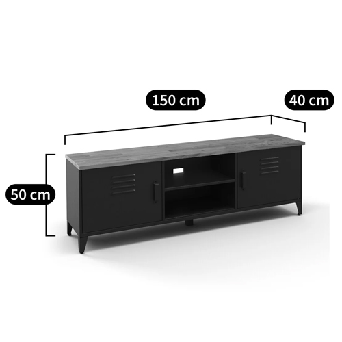 ТВ-тумба из металла и столешницей из массива дуба Metal Wood TV-Stand в Воронеже