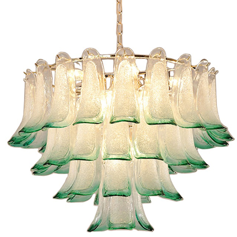 Люстра Peacock Chandelier Золотой Прозрачное Стекло Зеленый в Воронеже | Loft Concept 