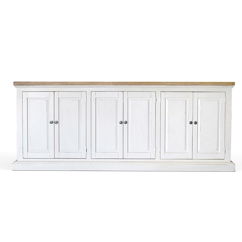Комод длинный в стиле прованс Lazzaro Provence HARMONIE Antique White Белый Белый в Воронеже | Loft Concept 