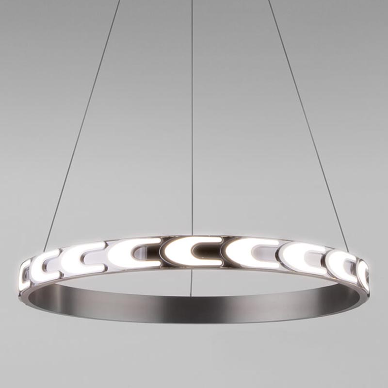 Люстра Maoris Ring Horizontal Chandelier D60 Никель Сатин в Воронеже | Loft Concept 