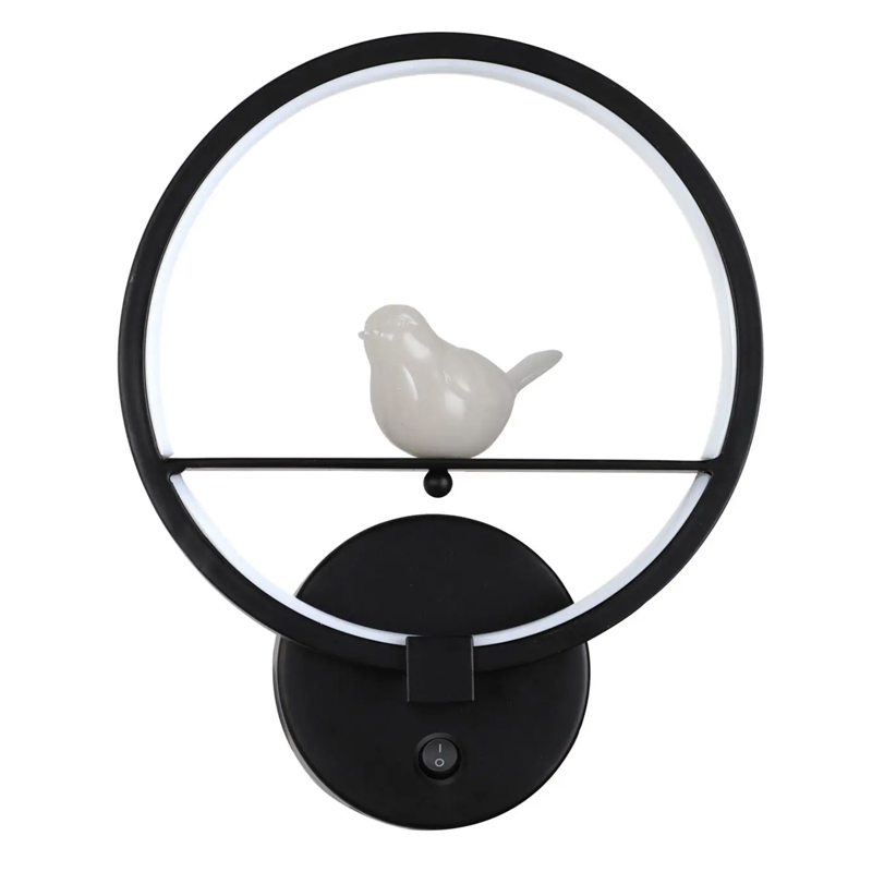 Бра Bird Ring Sconce black Черный в Воронеже | Loft Concept 