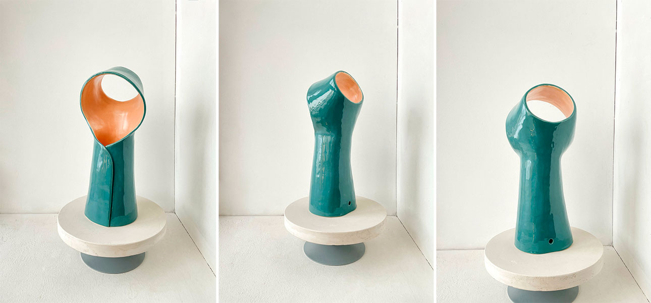 Настольная лампа  NUN зелёная - фото №2