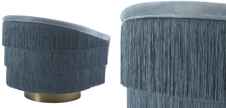 Кресло Eichholtz Swivel Chair Le Vante blue Кресло Eichholtz Swivel Chair Le Vante blue - Loft-Concept в Воронеже