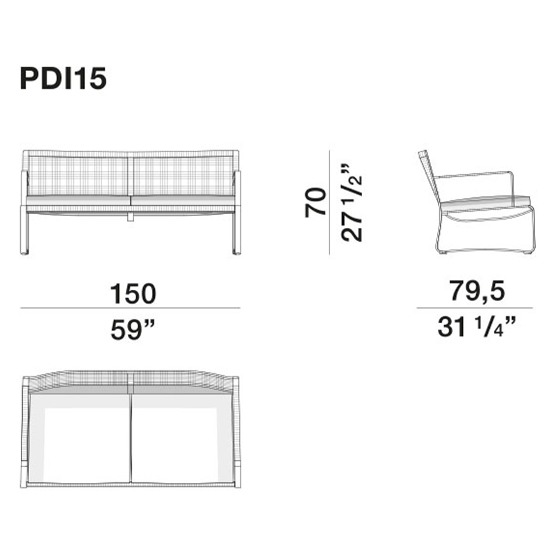 Двухместный уличный диван PHOENIX Sofa в Воронеже