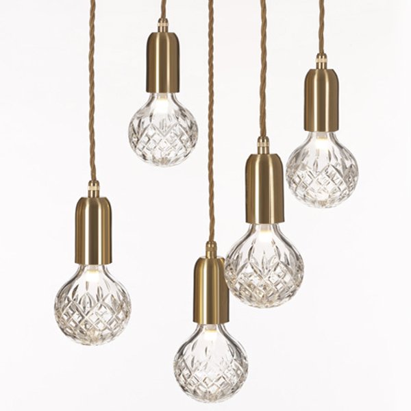 Подвесной светильник lee broom Ceare Crystal Bulb Chandelier Золотой в Воронеже | Loft Concept 