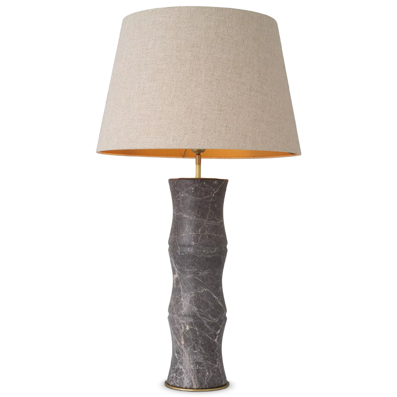 Настольная лампа Eichholtz Table Lamp Bonny Grey Бежево-серый Серый Латунь в Воронеже | Loft Concept 