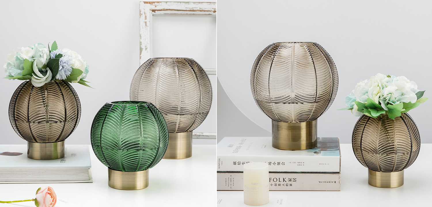 Ваза Vase Golden Throat Ball Gray - фото