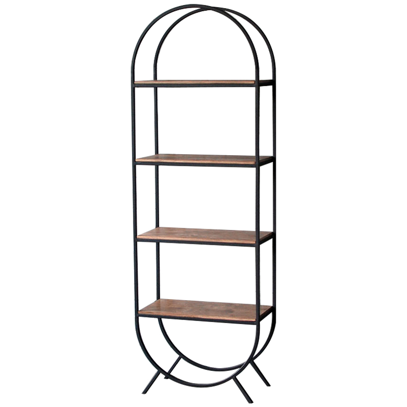 Стеллаж Lugo Industrial Metal Rust Black Rack Коричневый Черный в Воронеже | Loft Concept 