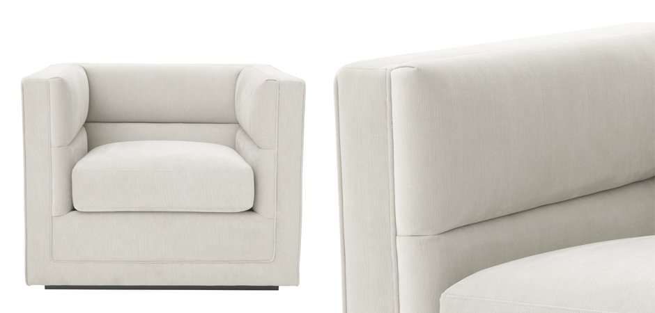 Кресло Eichholtz Сhair Adonia Pebble grey Кресло Eichholtz Сhair Adonia Pebble grey - Loft-Concept в Воронеже