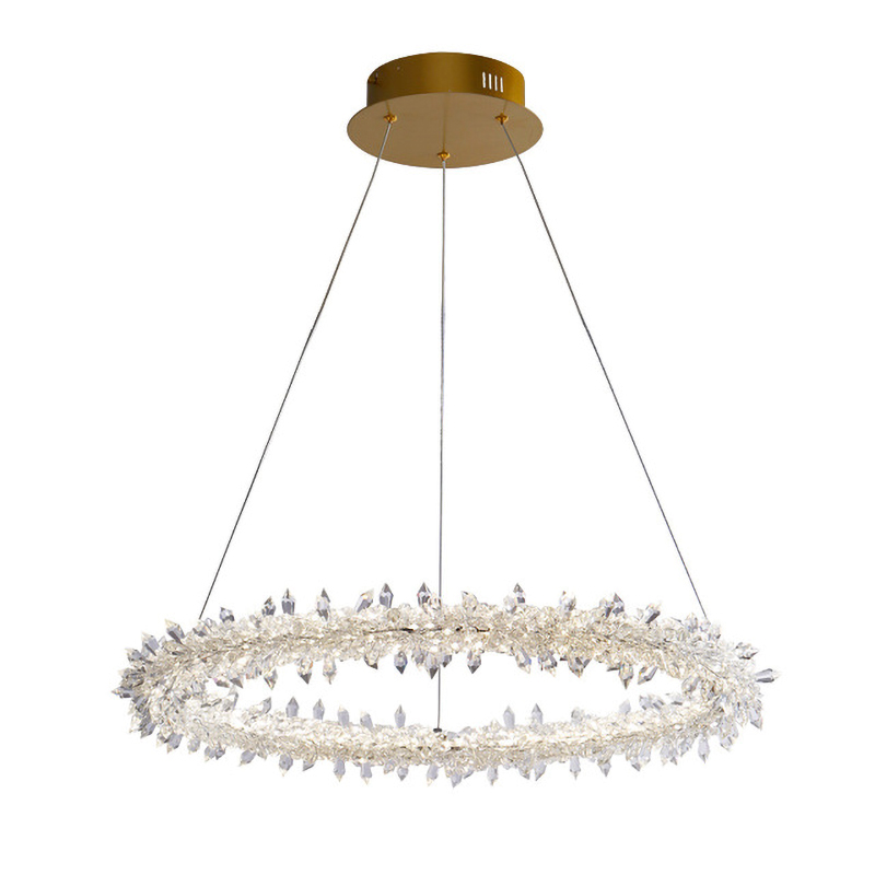 Люстра Crystal round chandelier Прозрачный Латунь в Воронеже | Loft Concept 