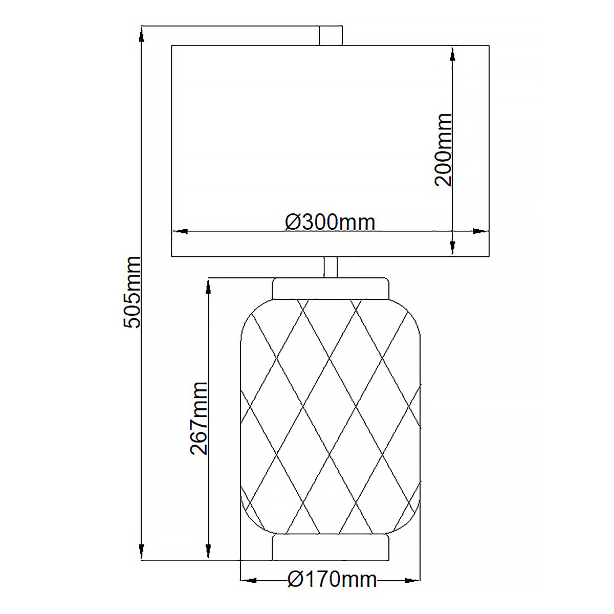 Настольная лампа с цилиндрическим абажуром и прозрачным стеклянным основанием Quintiesse в Воронеже