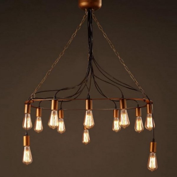 Люстра Blood Wire Chandelier Black 12 Золотой Черный в Воронеже | Loft Concept 