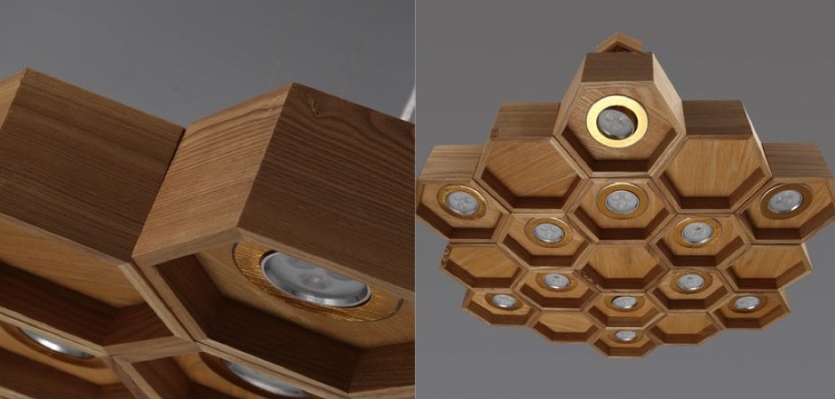 Люстра Honeycomb 12 Loft Wooden Ecolight Люстра Honeycomb 12 Loft Wooden Ecolight - Loft-Concept в Воронеже