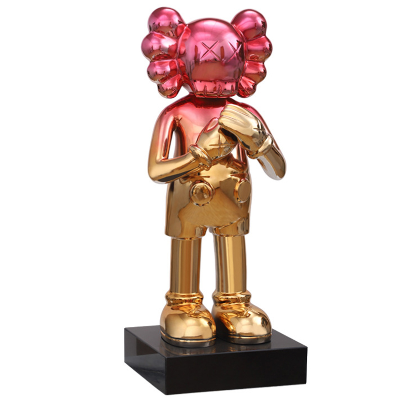 Статуэтка KAWS Gradient Gold Red on stand Золотой Красный в Воронеже | Loft Concept 