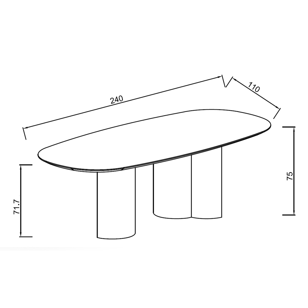 Стол обеденный мраморный с колоннами Marble Column Table в Воронеже
