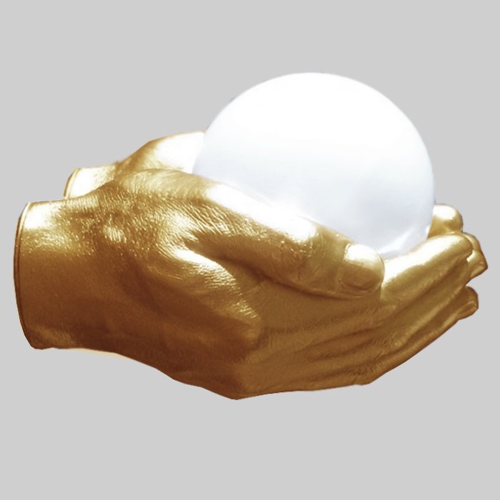 Бра Glowing Ball In The Gold Hands Золотой в Воронеже | Loft Concept 