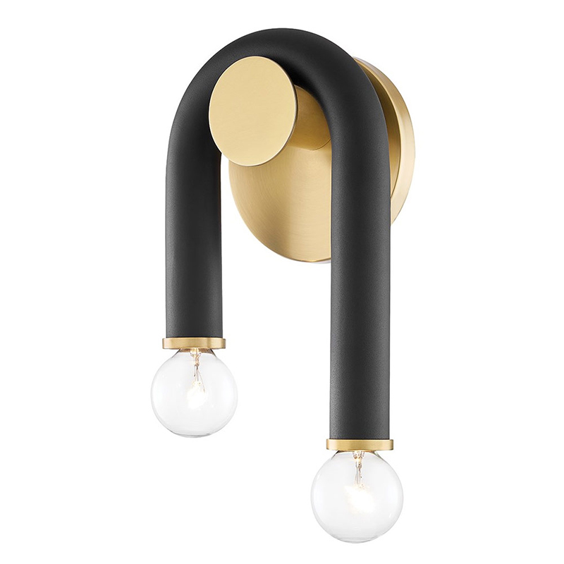 Бра Paulson floppy wall sconce gold Черный Золотой в Воронеже | Loft Concept 