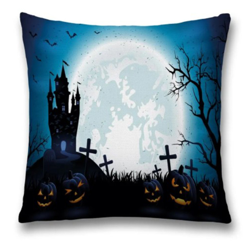 Подушка Halloween Moon Черный Синий Подушка Halloween Moon Черный Синий в Воронеже | Loft Concept